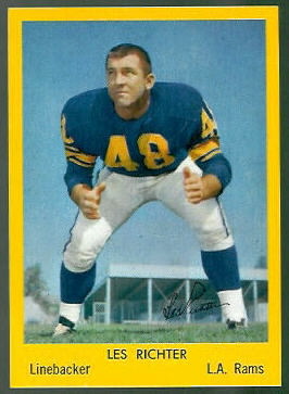 Les Richter 1960 Bell Brand Rams football card