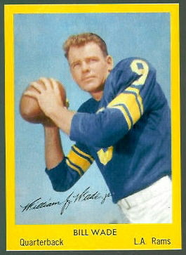 Bill Wade 1960 Bell Brand Rams football card