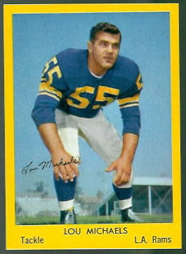 Lou Michaels 1960 Bell Brand Rams football card