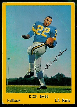 Dick Bass 1960 Bell Brand Rams football card