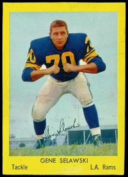 Gene Selawski 1960 Bell Brand Rams football card