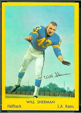 Will Sherman 1960 Bell Brand Rams football card