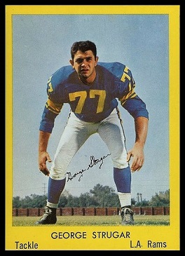 George Strugar 1960 Bell Brand Rams football card