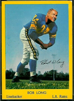 Bob Long 1960 Bell Brand Rams football card