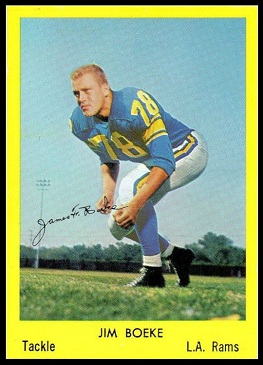 Jim Boeke 1960 Bell Brand Rams football card
