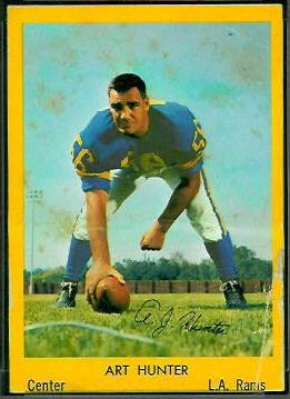 Art Hunter 1960 Bell Brand Rams football card Art Hunter 1960 Bell Brand Rams football card