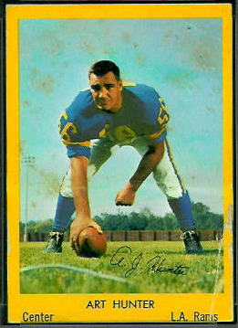 Art Hunter 1960 Bell Brand Rams football card