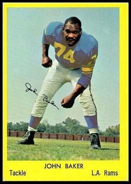 John Baker 1960 Bell Brand Rams football card