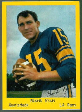 Frank Ryan 1960 Bell Brand Rams football card Frank Ryan 1960 Bell Brand Rams football card