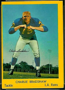 Charlie Bradshaw 1960 Bell Brand Rams football card