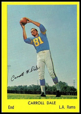Carroll Dale 1960 Bell Brand Rams football card Carroll Dale 1960 Bell Brand Rams football card