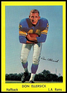 Don Ellersick 1960 Bell Brand Rams football card Don Ellersick 1960 Bell Brand Rams football card