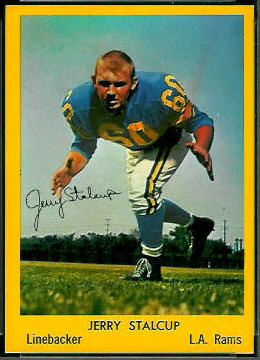 Jerry Stalcup 1960 Bell Brand Rams football card