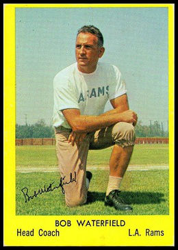 Bob Waterfield 1960 Bell Brand Rams football card