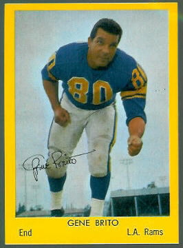 Gene Brito 1960 Bell Brand Rams football card Gene Brito 1960 Bell Brand Rams football card