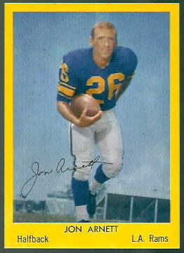 Jon Arnett 1960 Bell Brand Rams football card