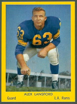 Buck Lansford 1960 Bell Brand Rams football card Buck Lansford 1960 Bell Brand Rams football card