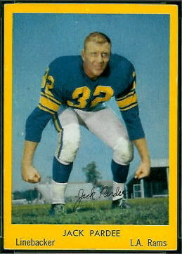 Jack Pardee 1960 Bell Brand Rams football card