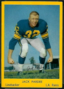 Jack Pardee 1960 Bell Brand Rams football card Jack Pardee 1960 Bell Brand Rams football card