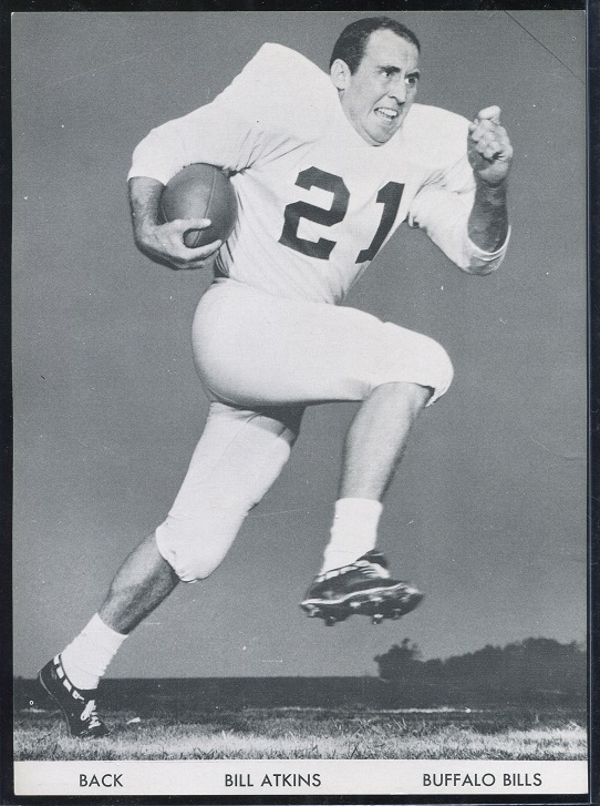 Bill Atkins 1960 Bills Team Issue football card