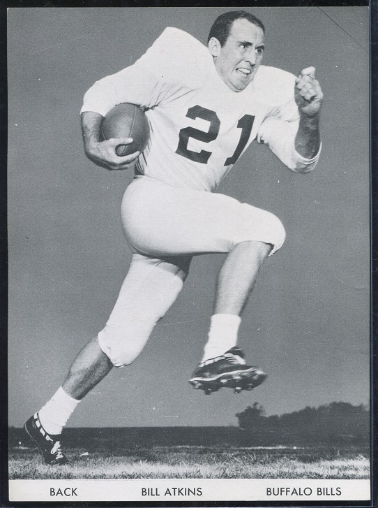Bill Atkins 1960 Bills Team Issue football card Bill Atkins 1960 Bills Team Issue football card