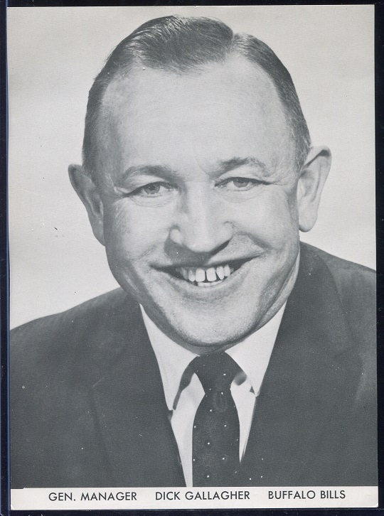 Richard Gallagher 1960 Bills Team Issue football card Richard Gallagher 1960 Bills Team Issue football card