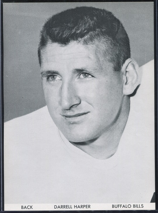 Darrell Harper 1960 Bills Team Issue football card