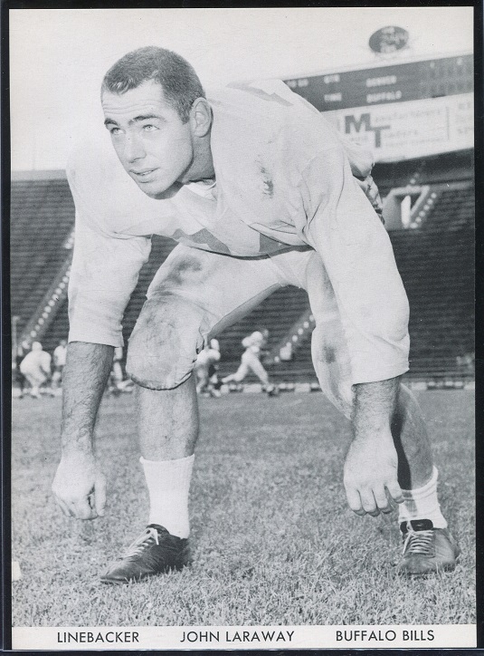 John Laraway 1960 Bills Team Issue football card