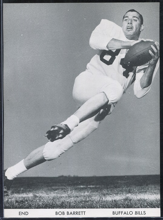 Bob Barrett 1960 Bills Team Issue football card