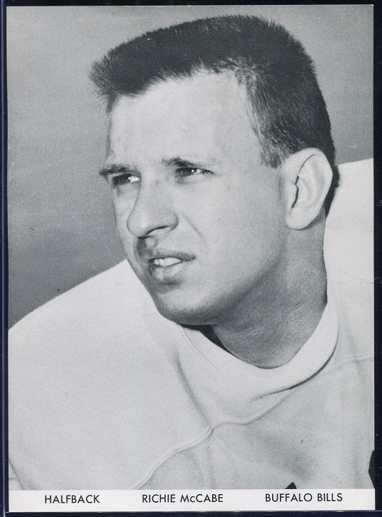 Rich McCabe 1960 Bills Team Issue football card