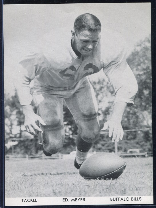 Ed Meyer 1960 Bills Team Issue football card