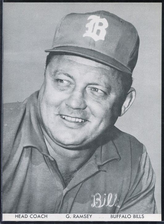 Buster Ramsey 1960 Bills Team Issue football card Buster Ramsey 1960 Bills Team Issue football card