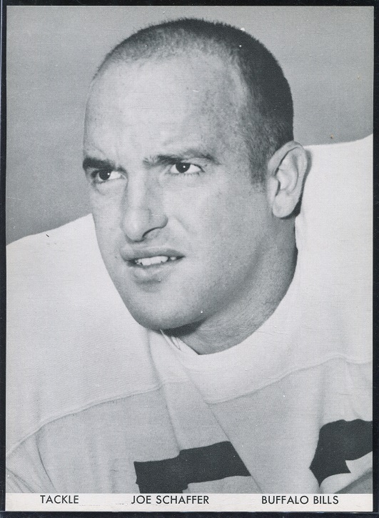 Joe Schaffer 1960 Bills Team Issue football card