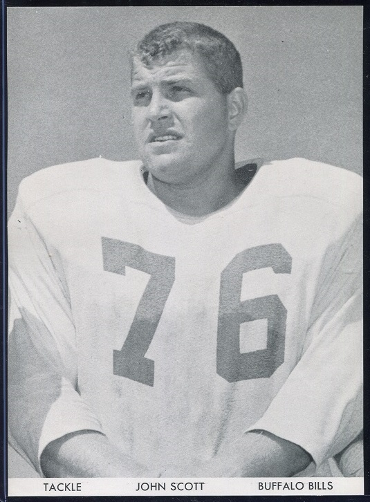 Jack Scott 1960 Bills Team Issue football card