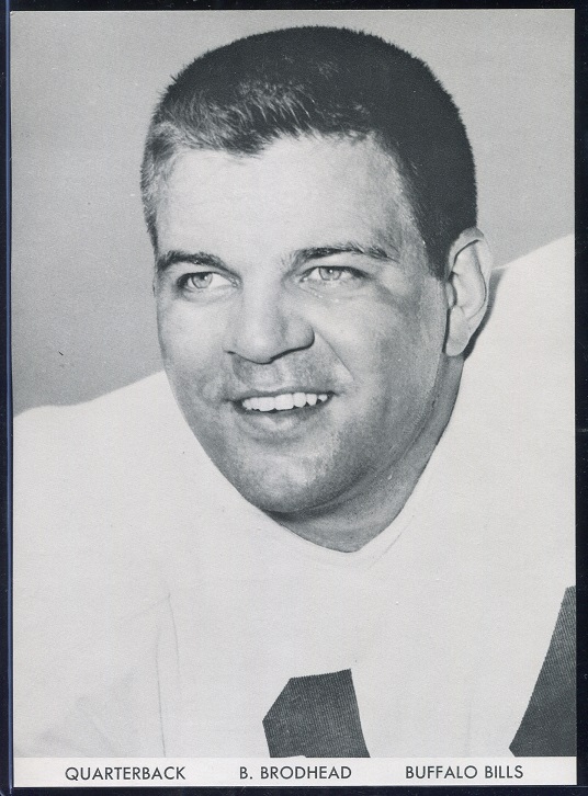 Bob Brodhead 1960 Bills Team Issue football card
