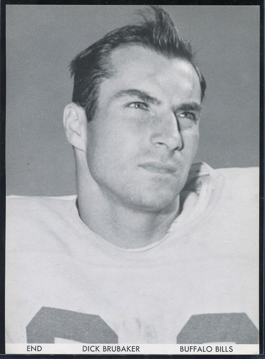 Dick Brubaker 1960 Bills Team Issue football card