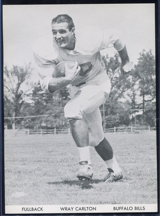 Wray Carlton 1960 Bills Team Issue football card Wray Carlton 1960 Bills Team Issue football card