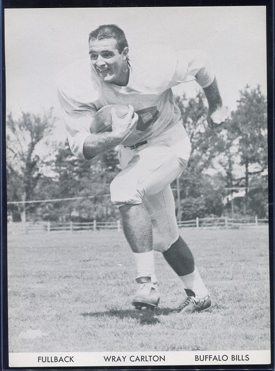 Wray Carlton 1960 Bills Team Issue football card