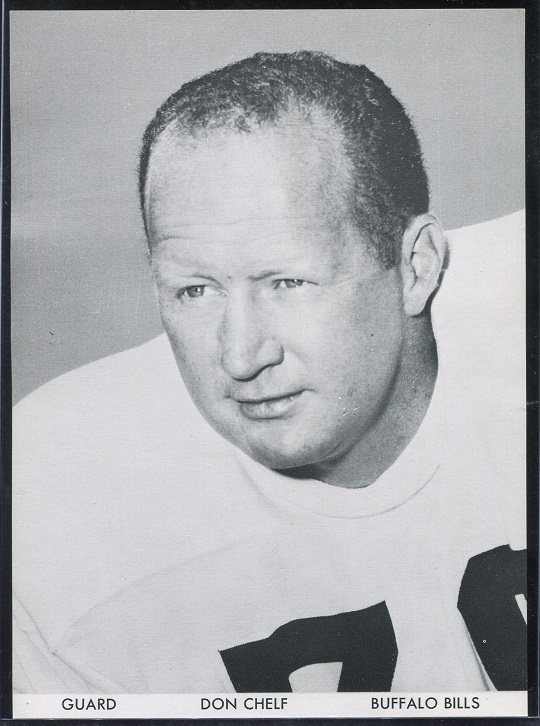 Don Chelf 1960 Bills Team Issue football card
