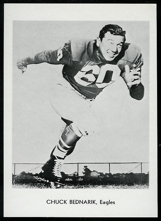 Chuck Bednarik 1960 Eagles Team Issue football card