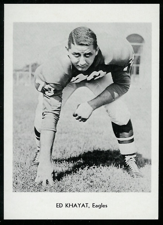 Ed Khayat 1960 Eagles Team Issue football card