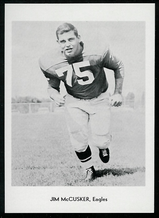 Jim McCusker 1960 Eagles Team Issue football card