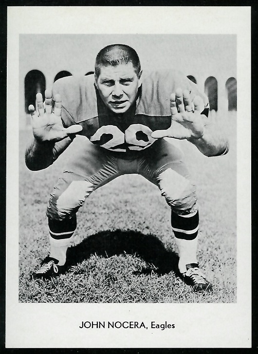 John Nocera 1960 Eagles Team Issue football card