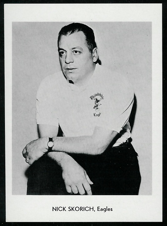 Nick Skorich 1960 Eagles Team Issue football card