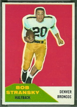 Bob Stransky 1960 Fleer football card