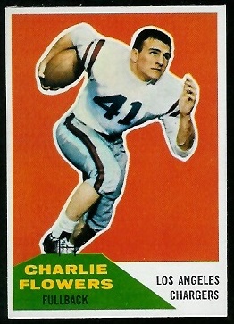 Charlie Flowers 1960 Fleer football card