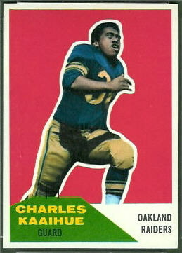 Charlie Kaaihue 1960 Fleer football card