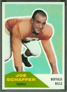 Joe Schaffer 1960 Fleer football card