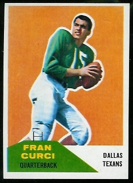 Fran Curci 1960 Fleer football card