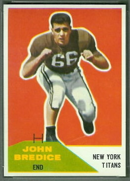 John Bredice 1960 Fleer football card